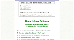 Desktop Screenshot of newsreleasecritiques.com